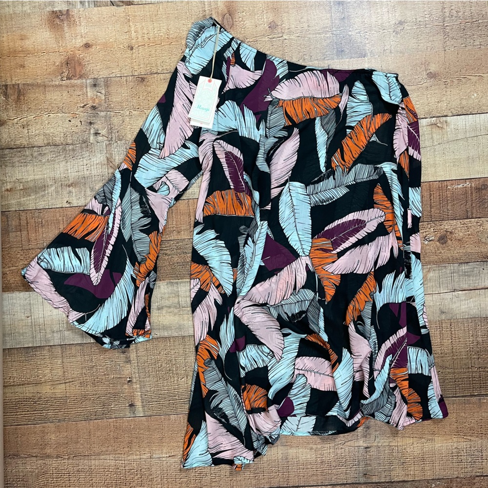 Maaji Multicolor Leaf Print Swim Coverup